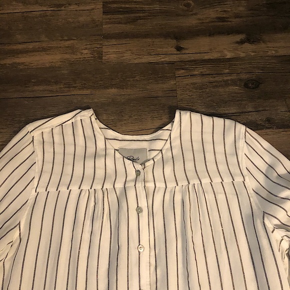 Rails button down striped peplum blouse size L - Picture 6 of 11